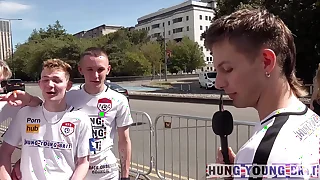 We found so many hot guys! We met this scally guy and he tried to put over a produce us some Welsh!